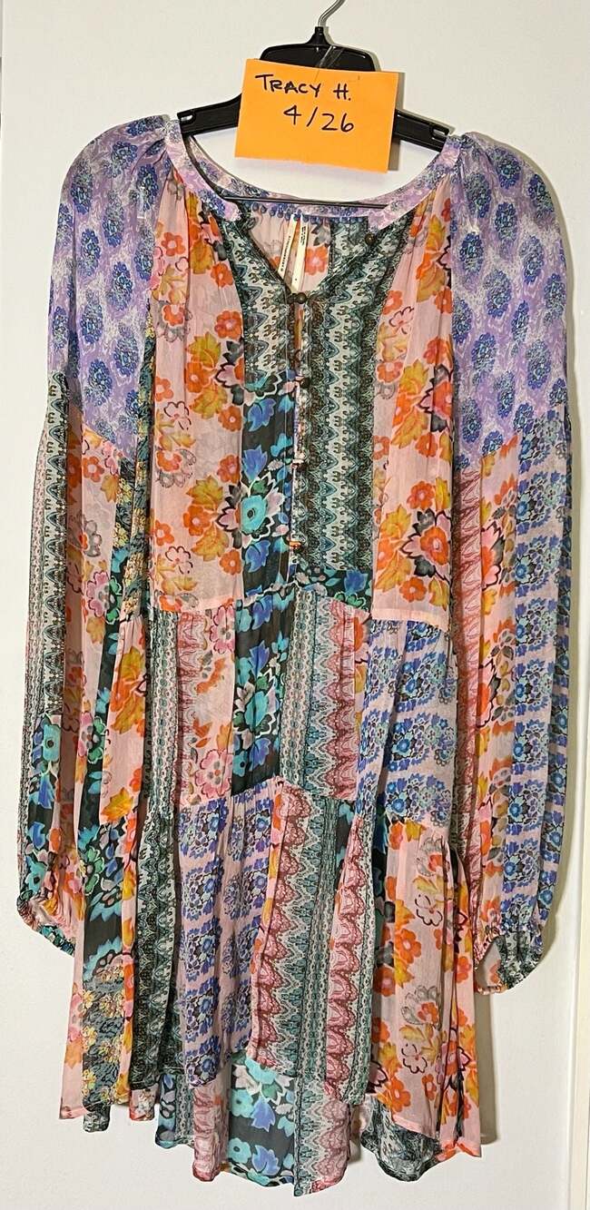 Anthropologie Maureen Patchwork Floral Tunic Size S